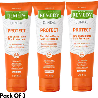 Medline Remedy Clinical Z-Guard Skin Protectant Paste 4oz Tube 3Ct MSC092544