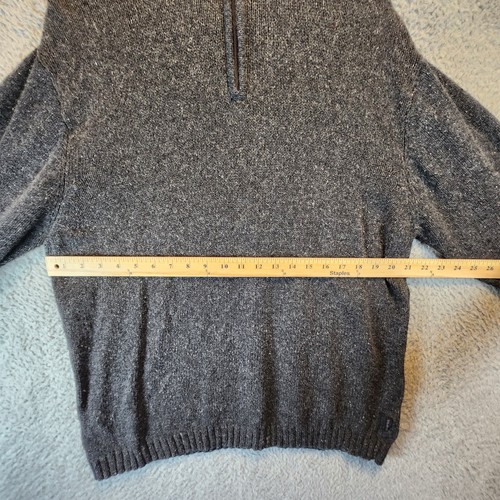 Woolrich Sweater Mens Large Gray Half Zip Pullover Wool Blend Outdoor Classic - Picture 3 of 10