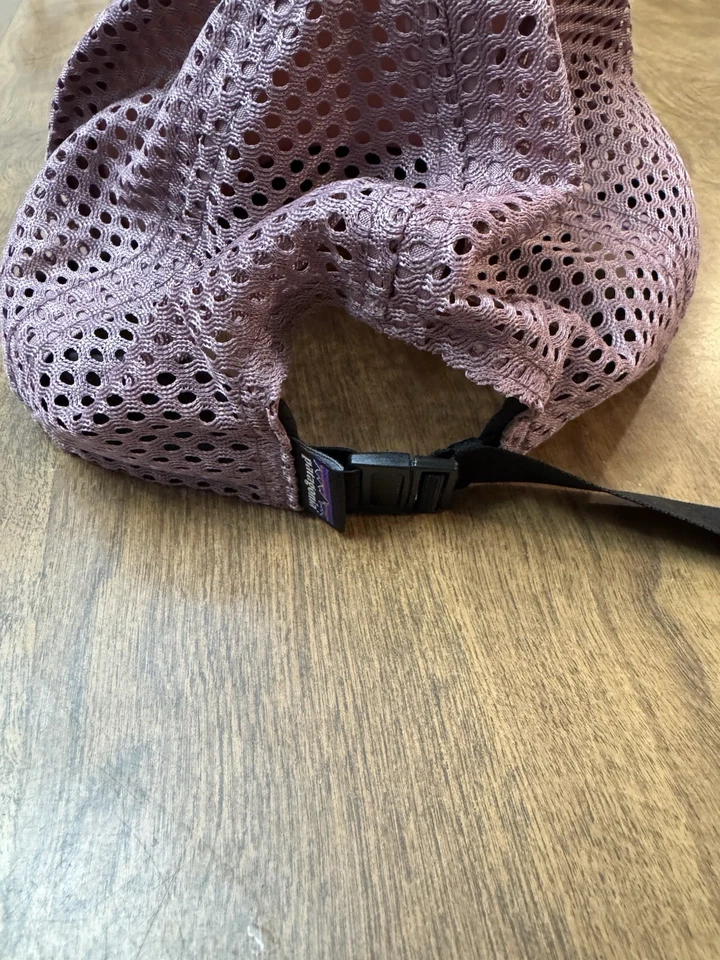 Patagonia Duckbill Trucker Hat Coral Pink Blue Adjustable Mesh - Image 3 of 4
