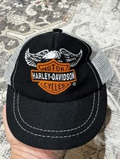 Vintage Baby Mesh Snap Back Motor Harley Davidson Trucker Hat