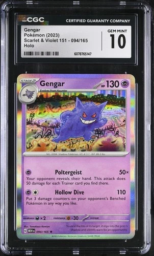 Pokemon Scarlet & Violet 151 Gengar 94 CGC 10 GEM MINT 2023