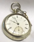 Antique 1883 Elgin 18s 11 Jewel Silveroid Key-Wind Pocket Watch, Not Running