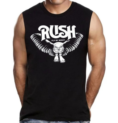 Rush Fly By Night Rock Band Men's Muscle Shirt (Multiple Colors)