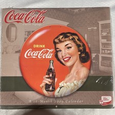 Calendrier Coca Cola Coca Vintage, 16 Mois 2009 Calendrier Scellé Usine⚡️