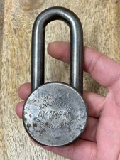Vintage Old American Junkunc Bros Padlock Lock No Key
