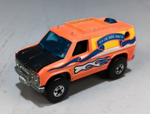Vintage 1977 Hot Wheels Baja Breaker Van Orange HK