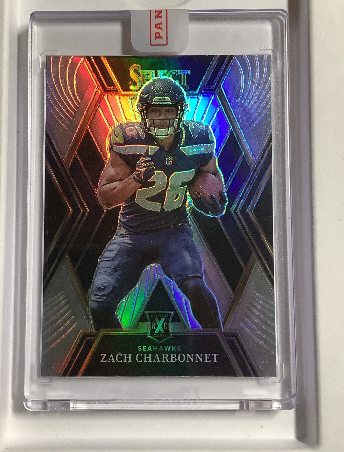 2022 Select Zach Charbonnet 2023 Select XRC Silver Prizm #509 RC SSP Seahawks