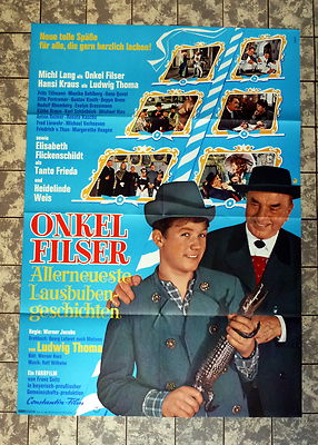 ONKEL FILSER Allerneueste Lausbubengeschichten * A1-FILMPOSTER -HANSI KRAUS ´66 