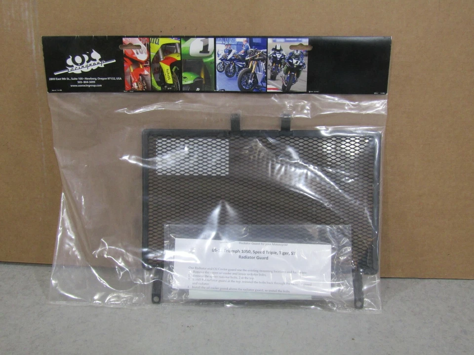 COX RACING BLACK RADIATOR GUARD 2007-2010 TRIUMPH 1050 TIGER NEW 113-14404 - Image 2 of 4
