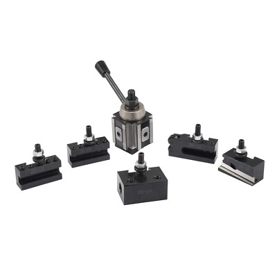 sthus AXA Size 250-100 Set Piston Type Quick Change Tool Post Set for Lathe 6...
