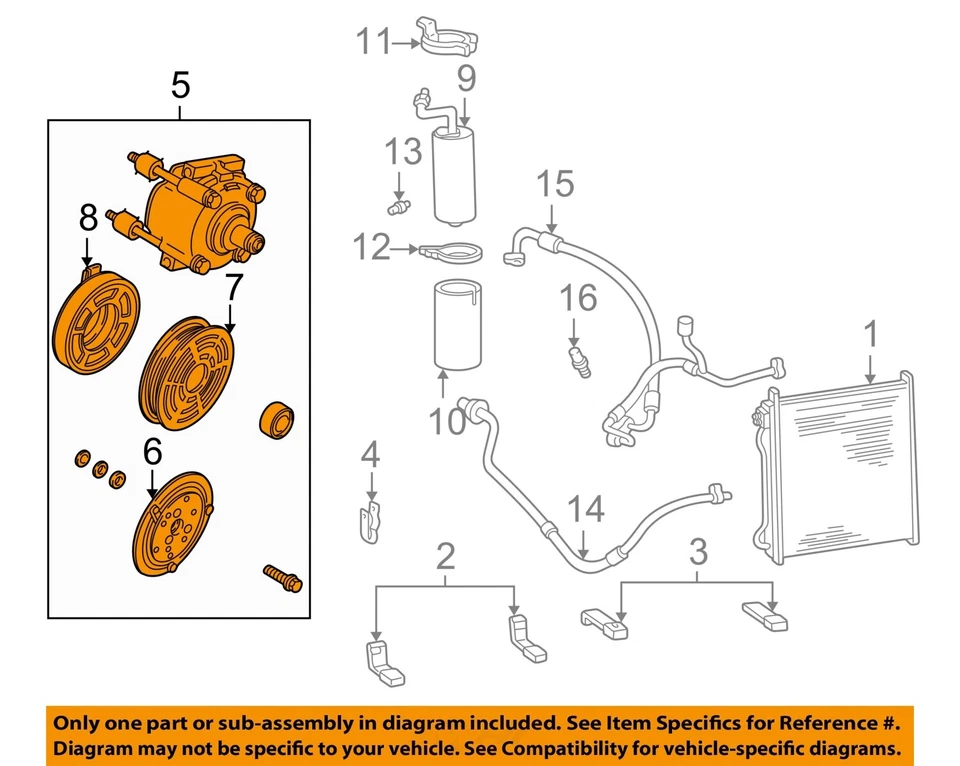 Compressor AC usado serve para: 2002 Ford Crown victoria grau C - Imagem 3 de 4
