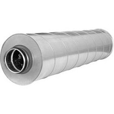 SLU Silencer 50 mm Insulation L=900/600mm &Oslash;100-315 mm Round Silver