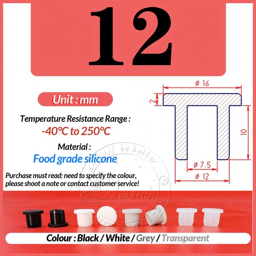 Black Round Silicone Rubber Blanking Seal Bung Hole Plugs End Caps 2mm-301.5mm - Picture 56 of 157