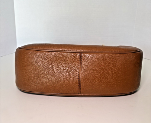 Bolso de Hombro Hobo Michael Kors Piper Grande Cuero Marrón Nuevo sin Etiquetas con Detalle de Cadena - Imagen 9 de 17