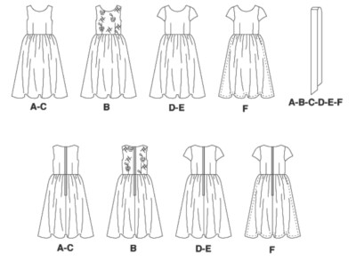 sewing patterns for homecoming dresses McCall Pattern Children's/Girls' Lined and Sash-CCE (3-4-5-6) dress pattern