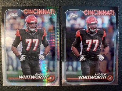 (2) 2024 Topps Chrome Hyper/Base Andrew Whitworth # 30 '' Cincinnati Bengals ''