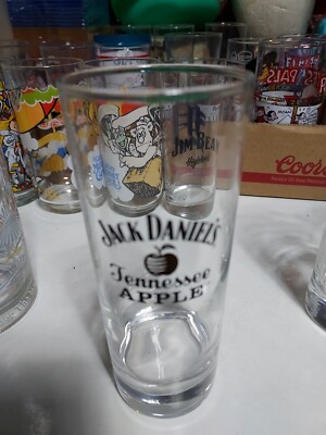 Jack Daniels Tennessee Apple 6'' Tall High Ball Whiskey Glass, New Unused