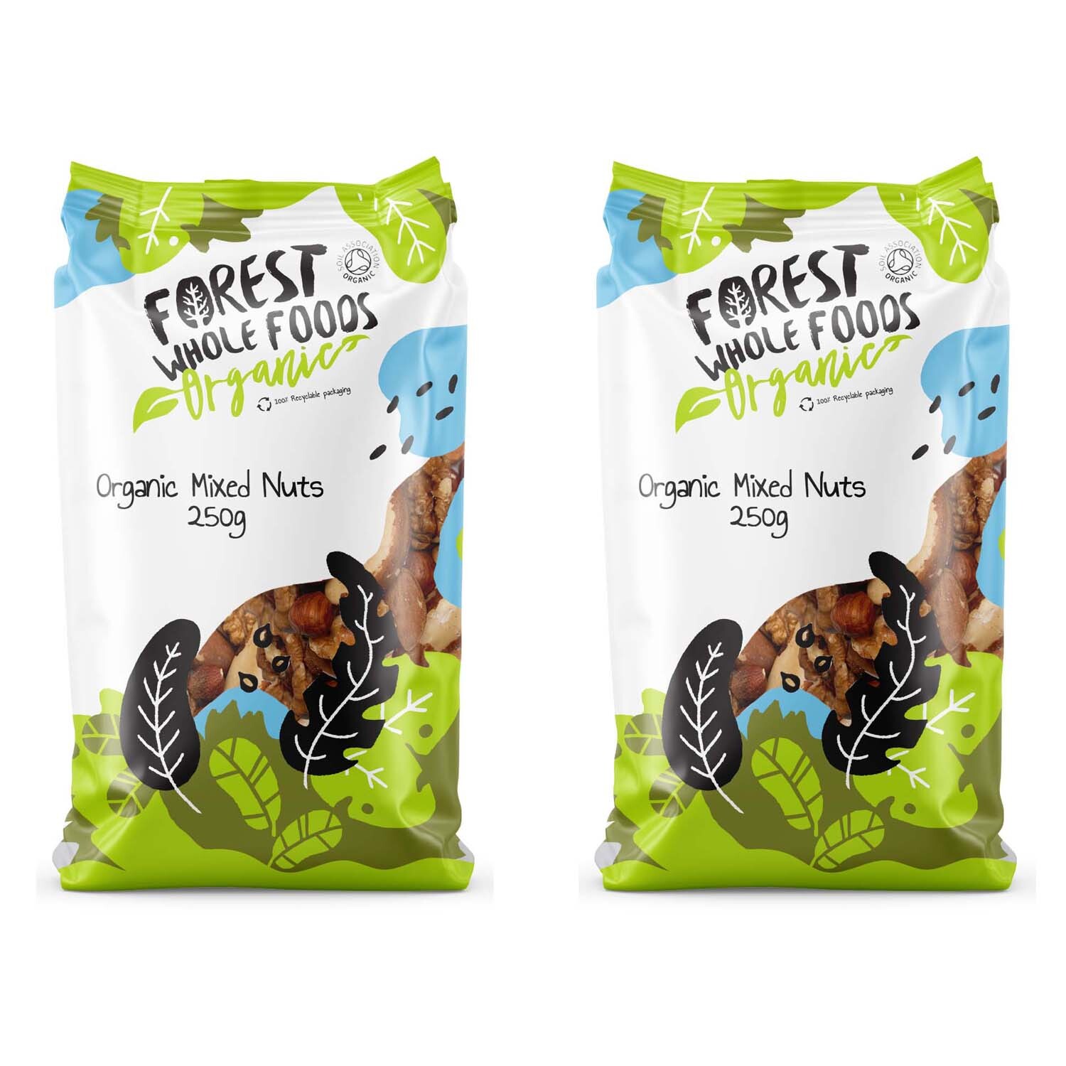 Organic Mixed Nuts (Almonds,Hazelnuts,Brazils,Walnut) 500g - Forest Whole Foods