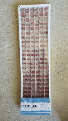 Zutter Bind-It-All 3/8'' Red wire coils box of 6, 3/8'' x 11 3/4''