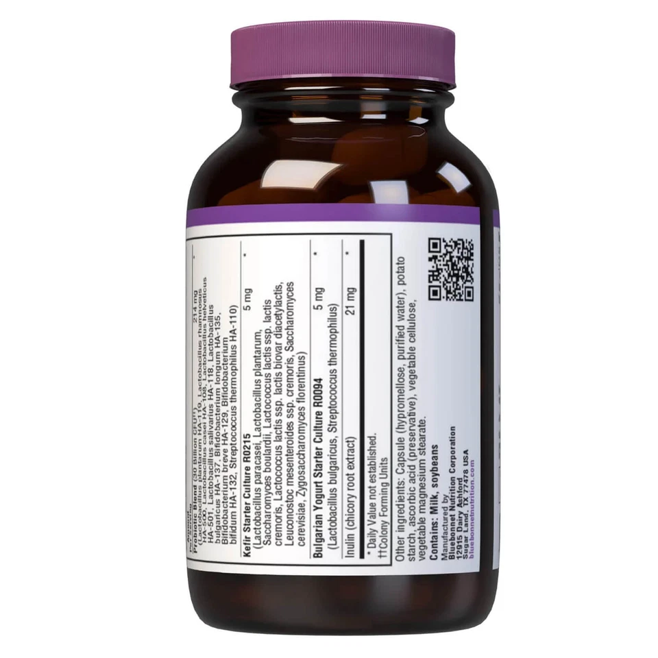 Bluebonnet Probiotic & Prebiotic 30 Billion Cfu 30 Veg Capsules - Image 3 of 4