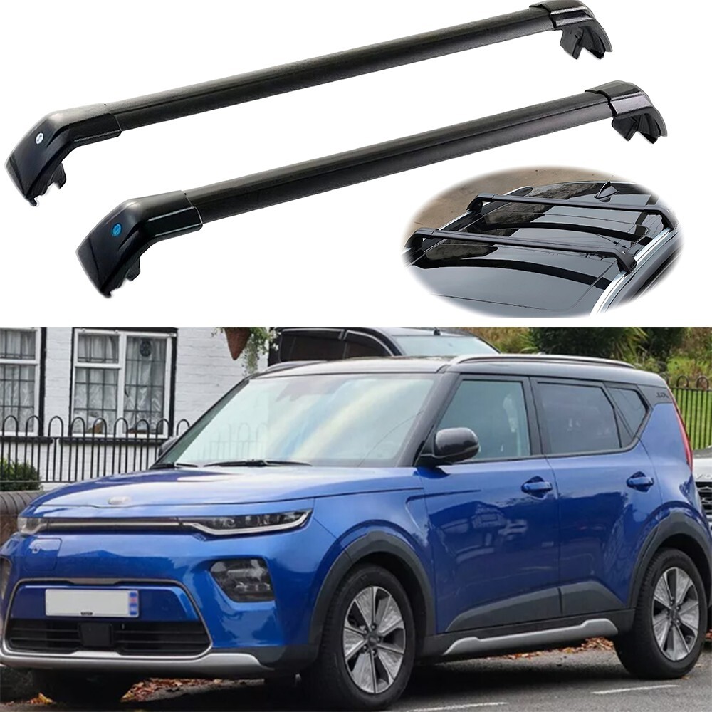 FOR KIA SOUL 2020-Up Roof Rack Cross Bars Fix Point Alu Black EUR 177 - Foto 13