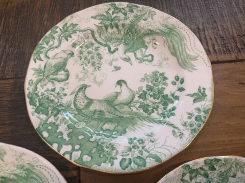 Vintage Royal Crown Derby England Aves pattern 5 side plates Asiatic pheasants - Picture 7 of 9