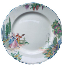 Vintage Midwinter Porcelon Burslem England Garden Pattern Decorative Plate 23cmV