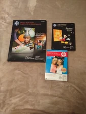 (3) HP Photo Paper-5x7/8.5x11/4x6 glossy  NIB