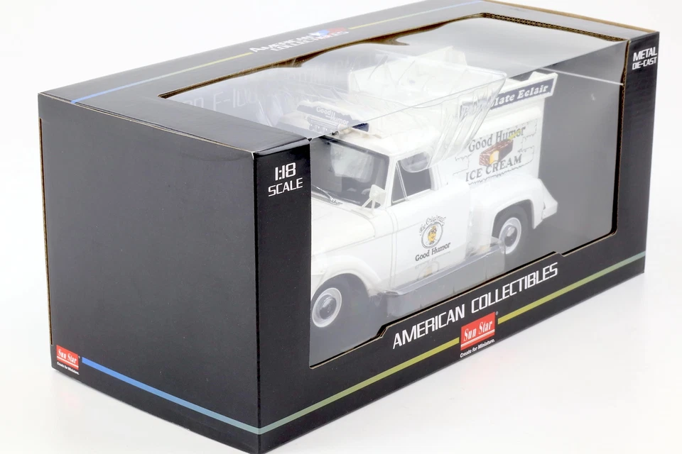 1:18 Sun Star 1965 Ford F-100 Personalizzato Cab Pick-Up Ice Cream Camion Good - Immagine 4 di 4