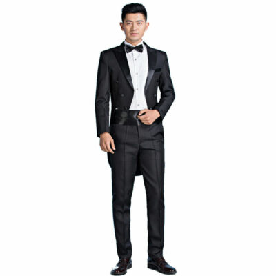 Qinni-shopMen Formal Magic Show Costume Tailcoat Jacket Tuxedo Suits 4 Piece Qinni-shopMen Formal Magic Show Costume Tailcoat Jacket Tuxedo Suits 4 Piece