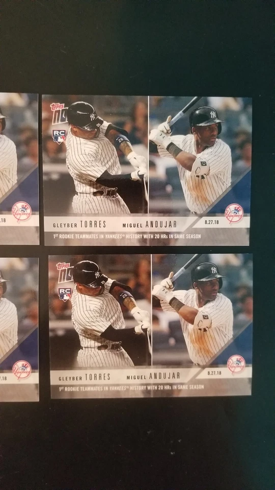 2018 Topps Now Miguel Andujar Gleyber Torres - Image 3 of 4