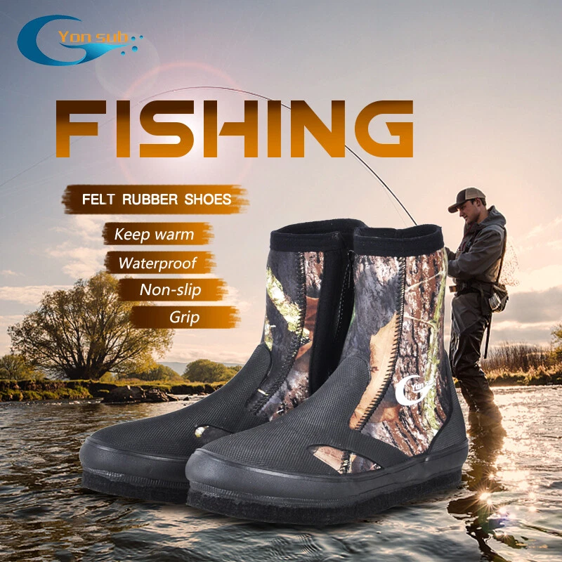 Fishing Shoes 5MM Neoprene Non-slip Outdoor Waders Felt Sole Boots Waterproof