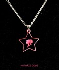 Hot Pink Barbie Profil Stern Halskette - UK KOSTENLOS 1. KLASSE P & P