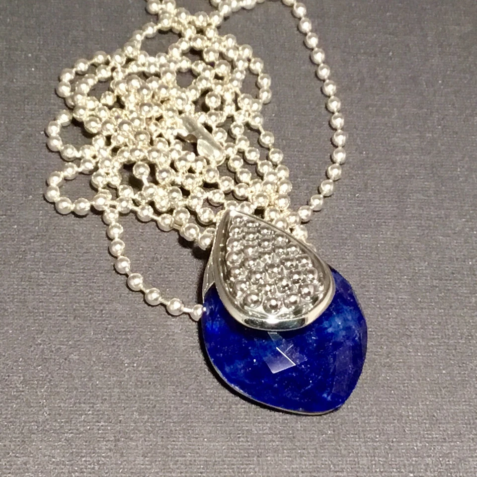 ЛАГОС серебро майя лазурит двойной ожерелье новый с Ярлыками лот - Изображение 4 из 4