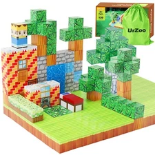 120PCS 1Inch Magnetic Blocks,Magnetic Building Blocks Toddler Toys for Kids 3+ S