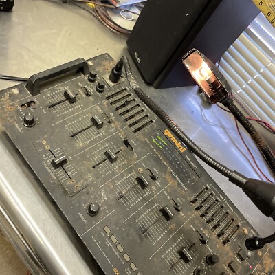 Gemini PMX-3500 Vintage DJ Music Mixer Board Powers Up! W/ Mic