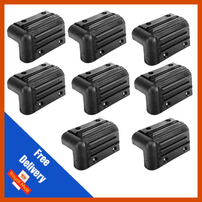 8 x kleine Kunststoff Flightcase Lautsprecherbox Ecken 55x33mm