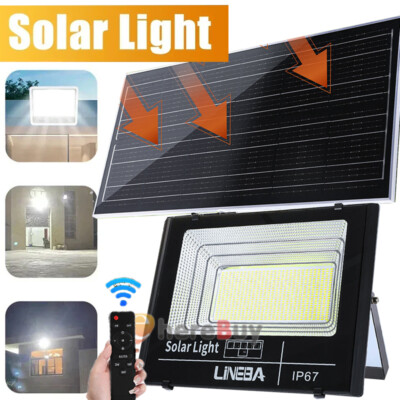 800W Large Solar Panel Outdoor Solar Wall Light LED Bright Flood Street Lamp NEW