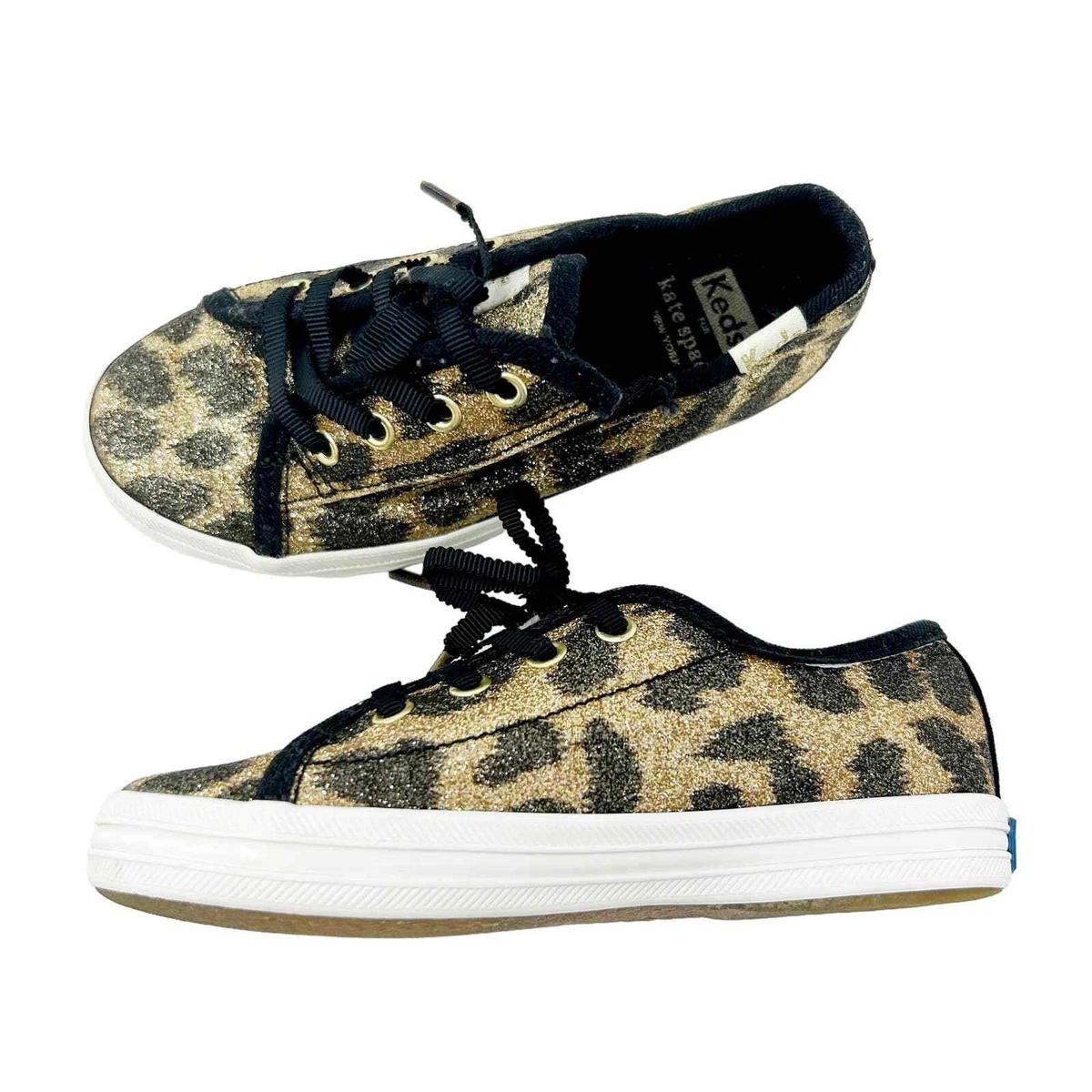 Keds X Kate Spade NY Girls Glitter Leopard Print Kickstart Jr