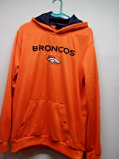 NFL Denver Broncos Football Orange Hoodie Youth Size 18 XL Long Sleeve