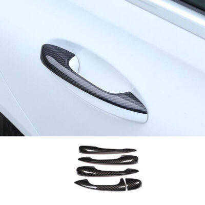 Exterior Side Door Handle Cover Trim Fit For Benz GLB 2020-2023 ABS Carbon Fiber