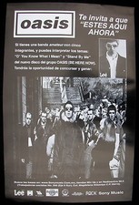 OASIS Be Here Now 1997 MEXICO ORG Promo POSTER Noel Gallagher MOD Minty! LIAM