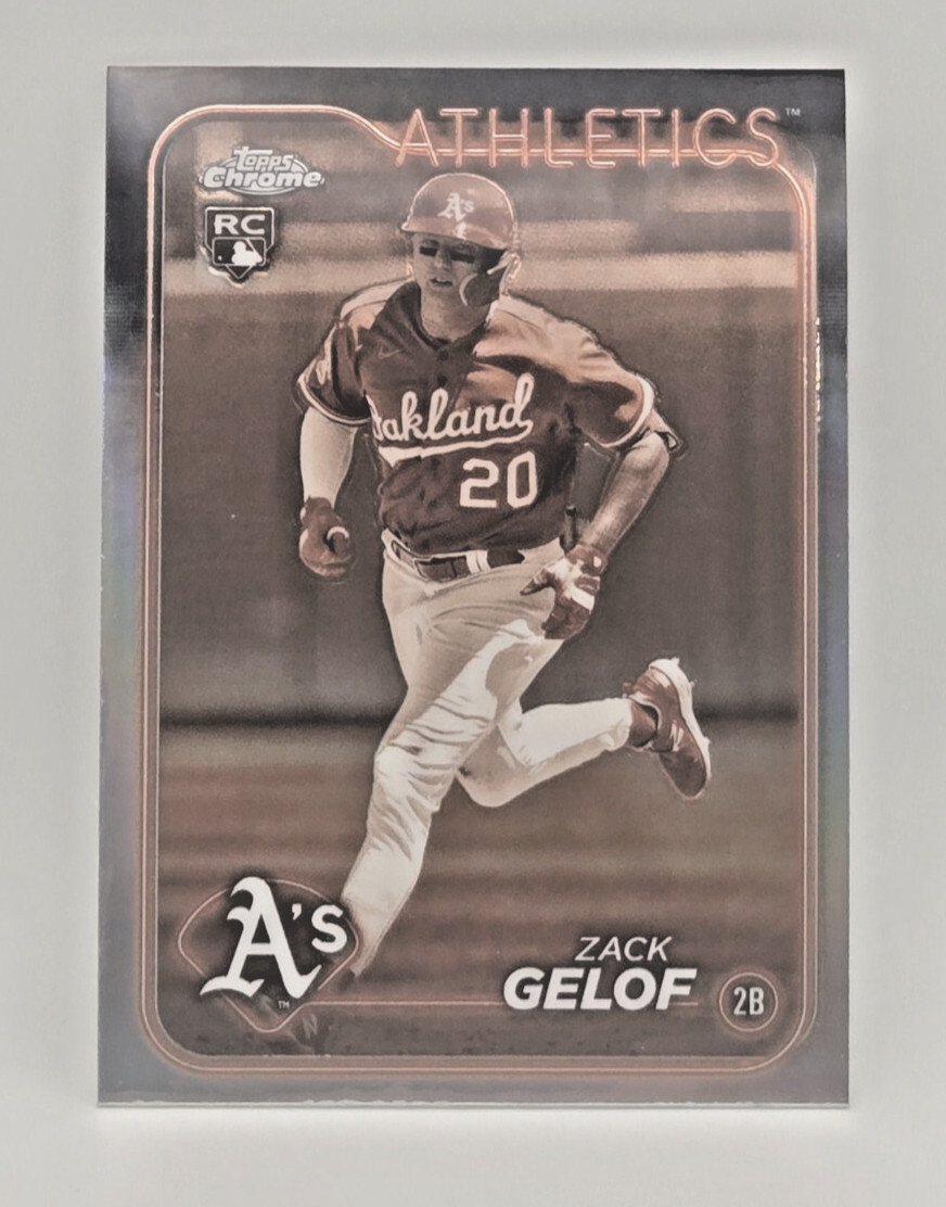 2024 Topps Chrome Sepia Refractor #282 Zack Gelof RC Rookie Oakland Athletics