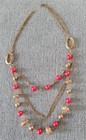 Vintage Multi Strand Layered Necklace Gold Tone Beaded Necklace Statement — photo 8