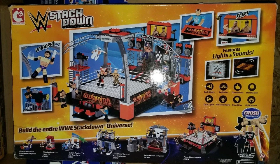 RARE WWE C3 Stackdown Survivor Deluxe Ring Building Set John Cena 21041 NEW  - Image 2 of 4
