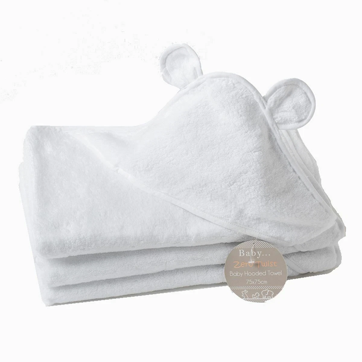 2 x Luxury Zero Twist 100% Cotton Baby Hooded Towel with Ears 75 x 75 cm
Opens in a new window or ta