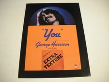 GEORGE HARRISON with YOU from the album EXTRA TEXTURE 1975 CB Promo Display Ad