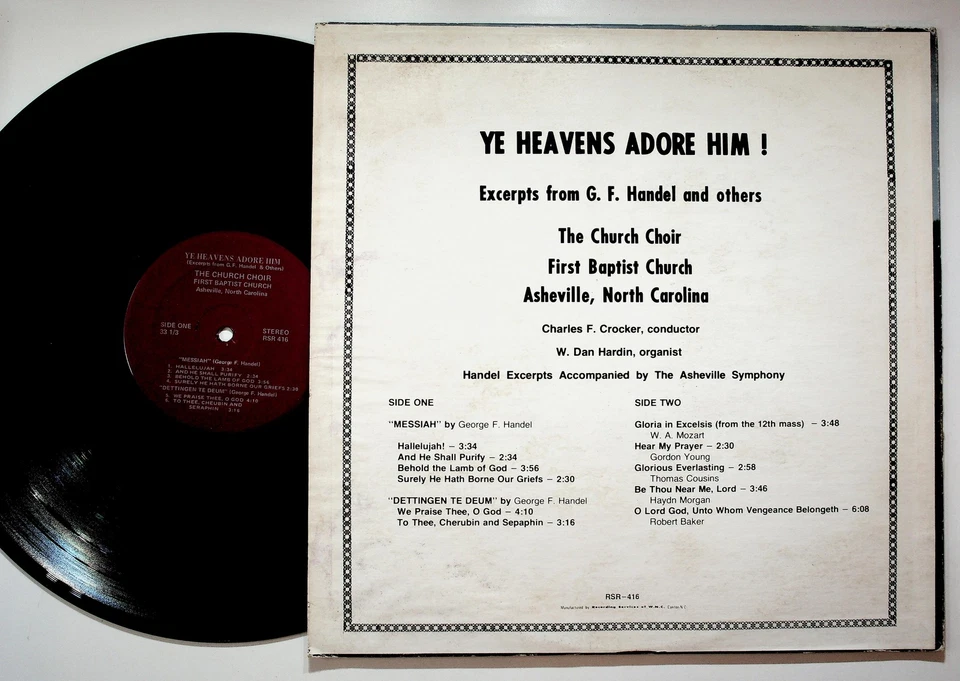 The Church Choir - Ye Heavens Adore Him LP Record RSR 416 33⅓ RPM - Image 2 of 4
