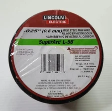 Lincoln ED030583 .025 L-56 2 lb SuperArc Copper Coated Welding Wire