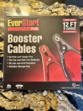 EverStart Booster Cables 8-Gauge Heavy Duty 12-Foot Booster Cables